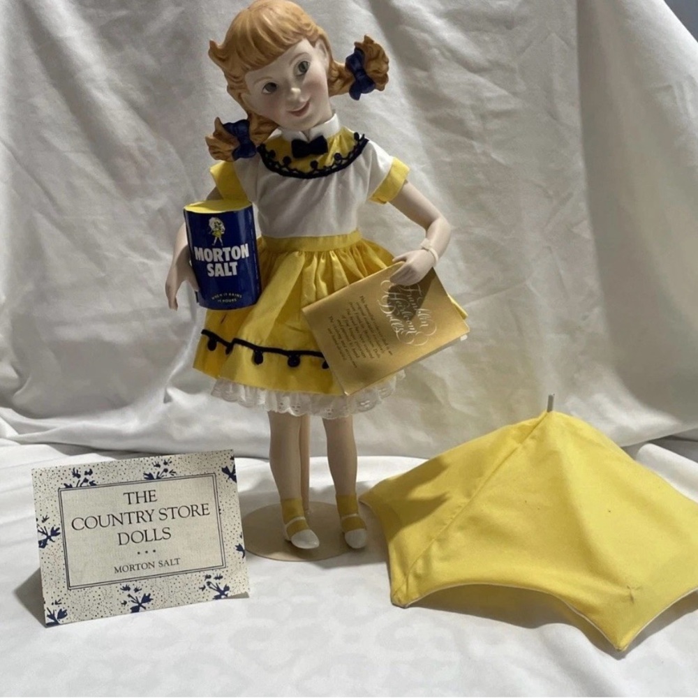 Salt Box Girl, Country Store, Franklin Heirloom Porcelain Doll